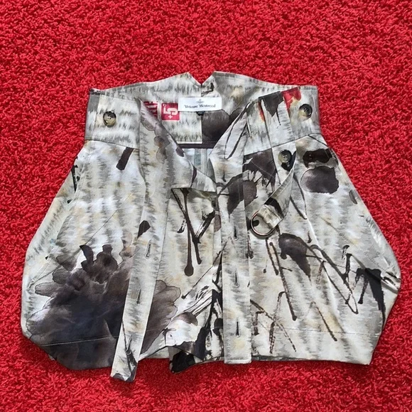 Vivienne Westwood MILITARY SHORTS CHINESE PEONY PRINT IT40 US4